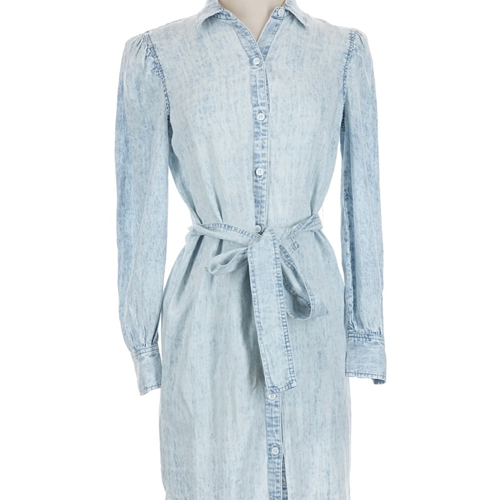 Rails Light Blue Long Sleeve Denim Shirt Dress